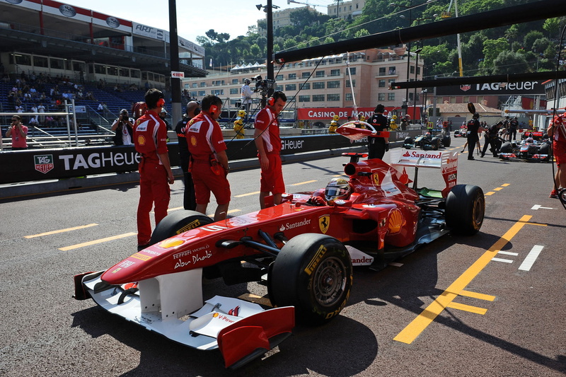 2011, Formula-1, Monaco Grand Prix, Boxey, The pit lane, The Urban Trail, Fernando Alonso, The Ferrari 150° Italia, Scuderia Ferrari, The car, 1080P, The Monaco Grand Prix