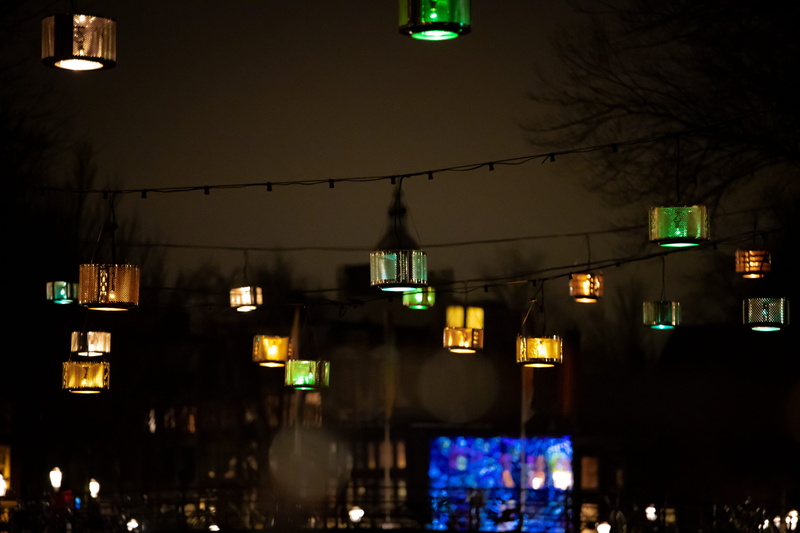 art, dutch, machine, lights, winter, tree, winter lights, abstract, holland, lamp post, lighting equipment, flare, lantern, street, architecture, lamp
