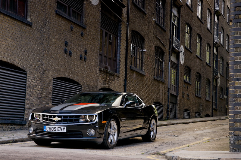th, anniversary, black, city, photo, camaro, rs, car, Chevrolet, metallic, RS 45th, 4K, front