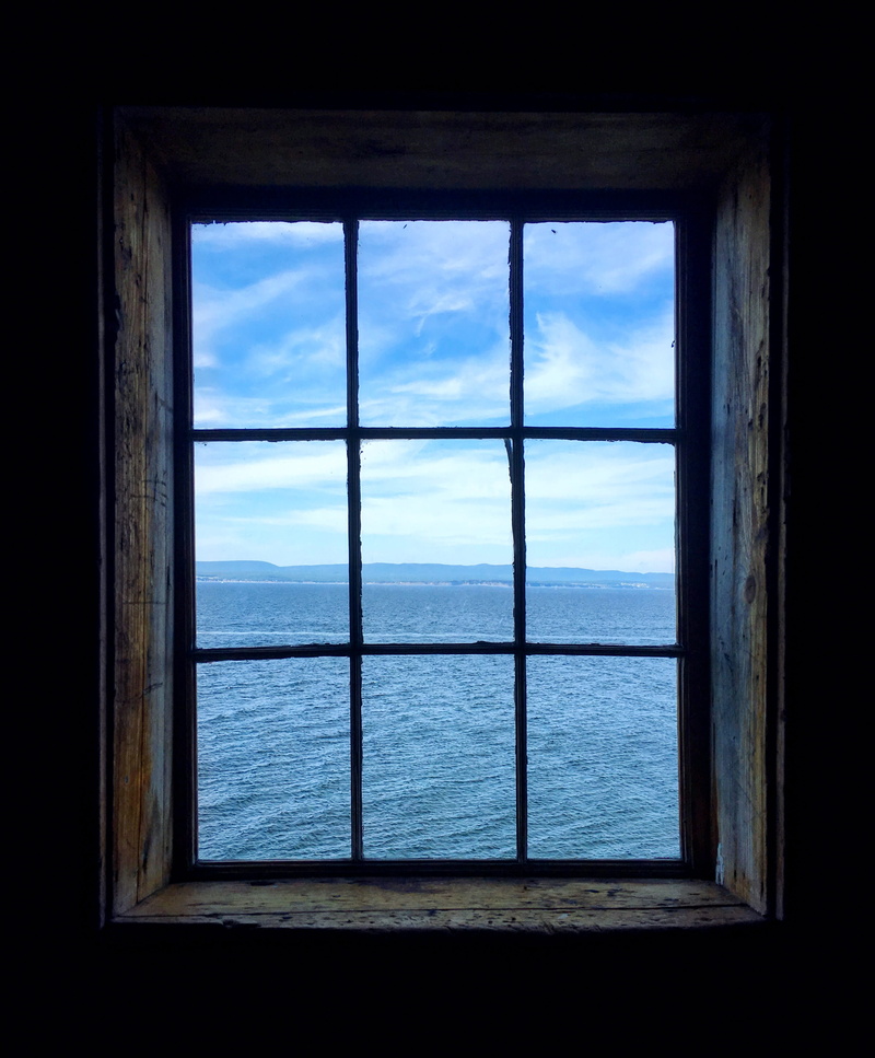 abandoned, lake, tranquil scene, inside, beauty in nature, blue, forillon national park interpretation centre, cloud - sky, sea, horizon, sky, 4K, glass