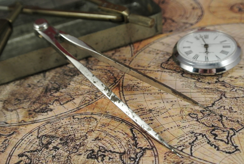 still life, focus, indoors, minute hand, photo, guidance, Lake, world map, watch, Clock, Zirkel, communication, shallow, Map, lake map, close-up, time