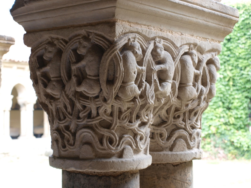 santillana del mar, santa juliana, carving, bas relief, statue, spain, architectural column, architecture, creativity, focus on foreground, temple, 2K