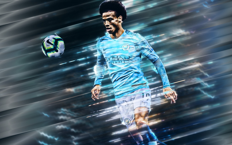 4K, Soccer, Manchester City F.C., German, Leroy Sané