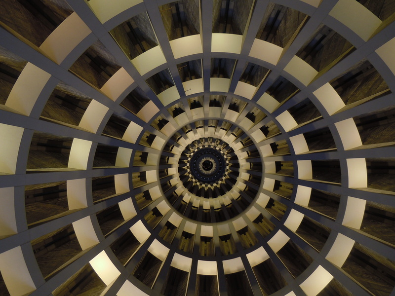 built structure, monument, campanile, circle, syracuse, day, directly below, Church, building, pattern, concentric, no people, travel, architectural feature