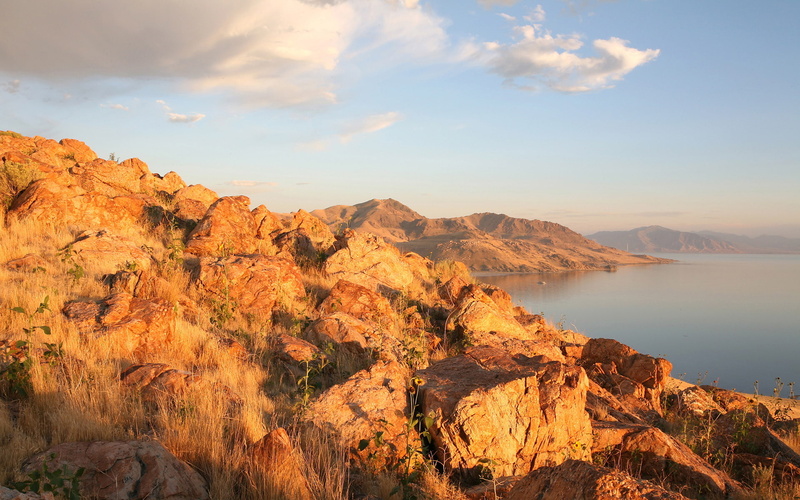 cloud - sky, sky, no people, mountain, remote, water, bay, rock - object, scenics - nature, rock, island, nature, tranquil scene, 1080P, rock formation