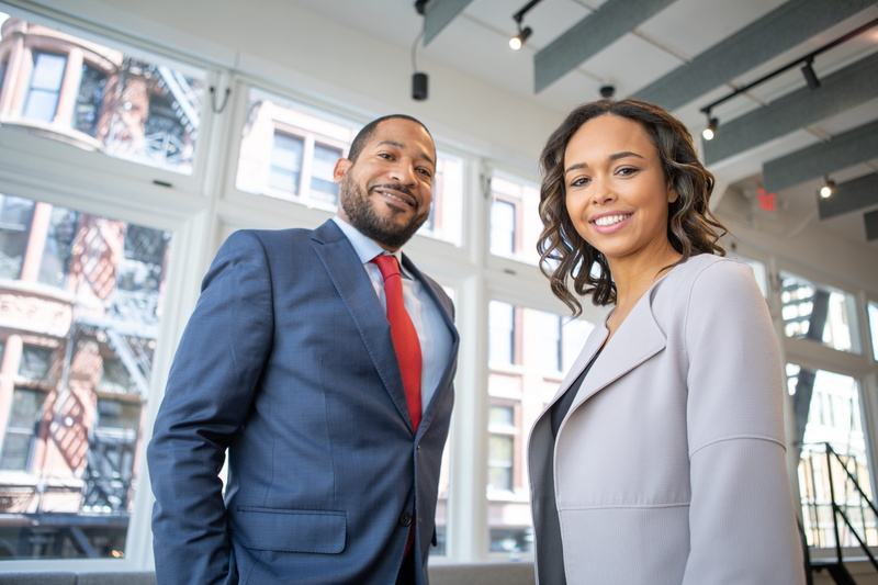 cooperation, confidence, women, building, man, manager, portrait, people, emotion, woman, corporate, coworker, low angle shot, togetherness, well-dressed