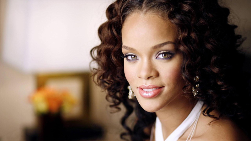 rihanna, look, make-up, make, 1080P, haircut, girl