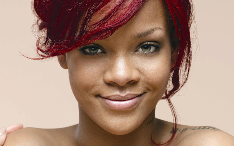 brunette, 2K, face,  smile, smile, rihanna, tattoo