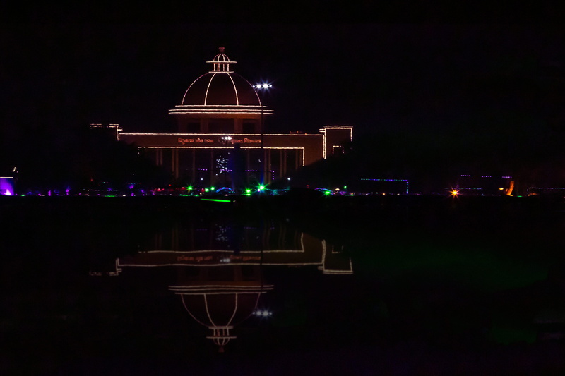 waterfront, reflection, vibrant gujarat, india, illuminated, travel destinations, water, vibrant, nature, 4K, lowkey, travel, built structure, light, castle
