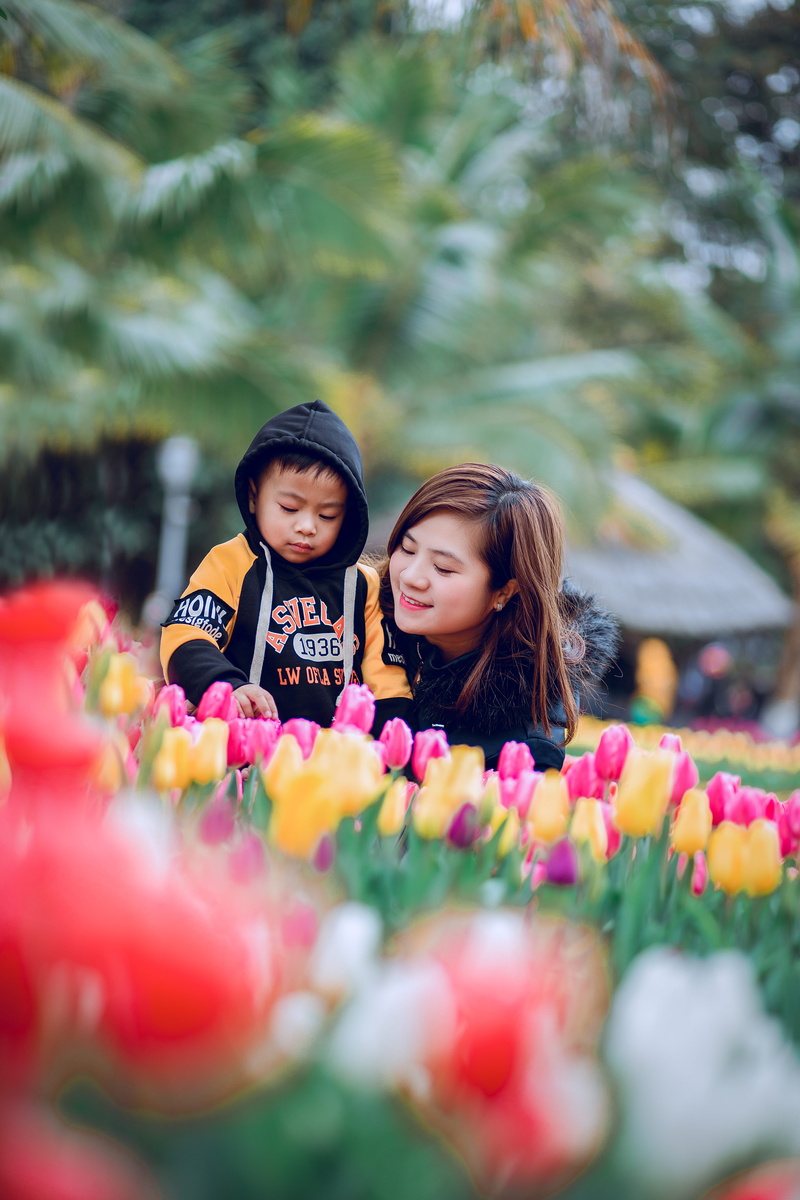 girl, girls, garden, son, together, facial expression, wear, child, people, selective, adult, mom, women, blurred background, leisure activity, flower