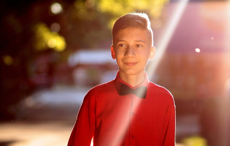 teenage boys, teenager, clothing, front view, headshot, young adult, smile, sympathetic, adolescence, young, focus on foreground, bow tie, one person, portrait
