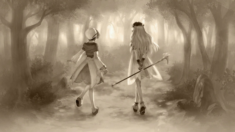 720P, dusk, shallie alchemists, atelier, sea, game, monochrome