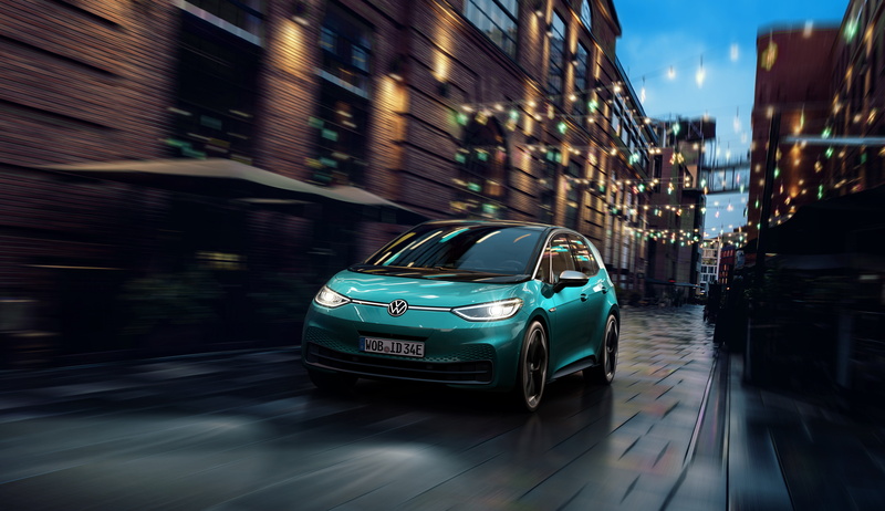 Car, Vehicle, Volkswagen ID.3, Blue Car, Compact Car, Electric Car, 5K, Volkswagen