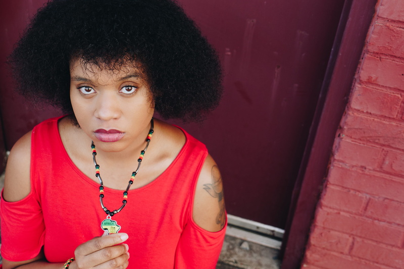 headshot, black pride, architecture, red, curly hair, african american girl, jewelry, women, black woman, united states, black lives matter, 4K, looking at camera