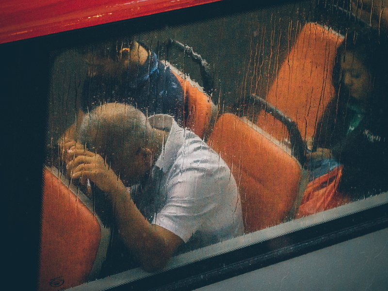 moody, white, transparent, phone, sitting, occupation, bus, indoors, real people, lifestyles, 4K, collared, shirt, looking, streetphotography, s, busride