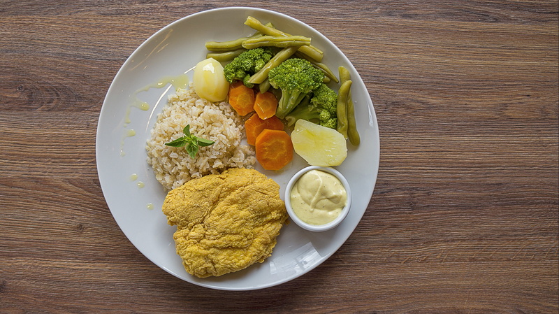 healthy food, breaded, lunch, eat, food and drink, indoors, plate, delicious, gourmet, 4K, freshness, tasty, rice, restaurant, dish, delight, directly above