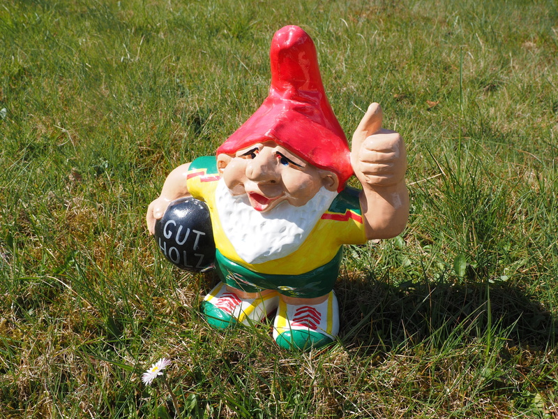 dwarf, garden decoration, deco, day, innocence, gnome, funny, thumbs up, land, figure, leisure activity, 1a, nature, girls, figurine, human arm, red, garden gnome