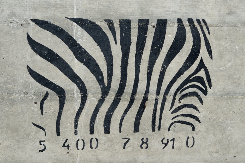 outdoors, pattern, Zebra, Number, animal themes, black color, grafitti, text, Code, day, art and craft, animal, creativity, no people, animals in the wild
