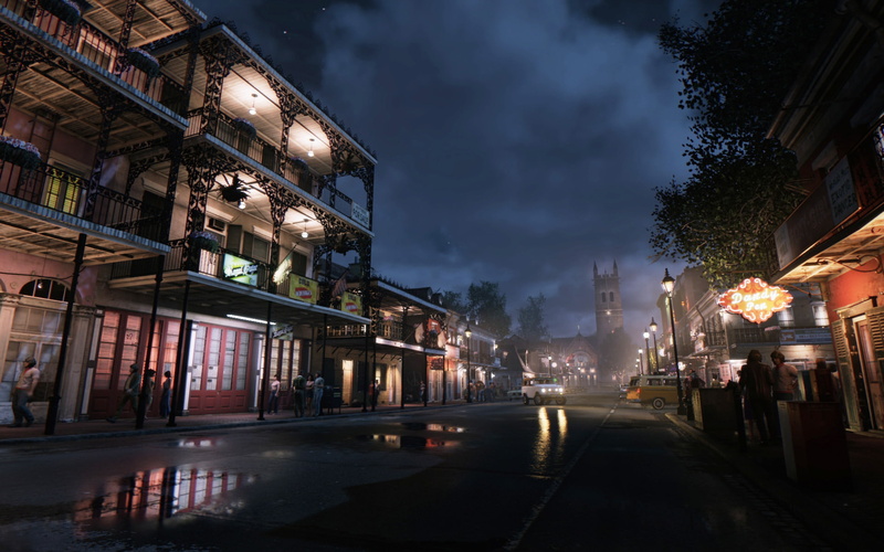 1080P, nature, no people, building, street light, sky, Mafia, night, built structure, illuminated, cloud - sky, street, architecture, Mafia III, city life