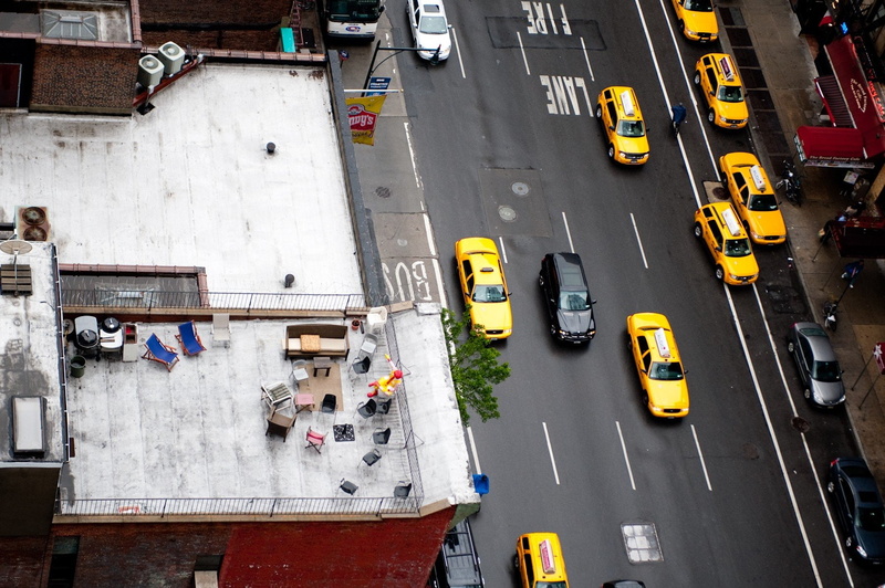 720P, Ronald McDonald, New York City, street, taxi