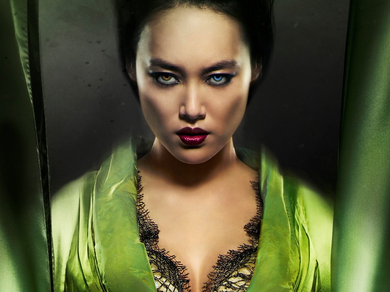 headshot, Movies, 2K, eternity, adult, beautiful woman, beauty, women, one person, fashion, make-up, human lips, green, looking at camera, young adult