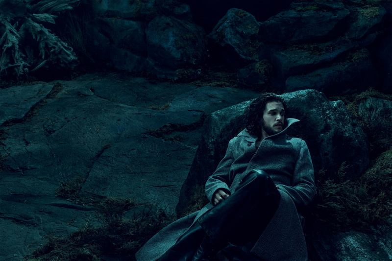night, 1080P, LUomo Vogue, actor, photoshoot, Kit Harington, Norman Jean Roy, nature, stones