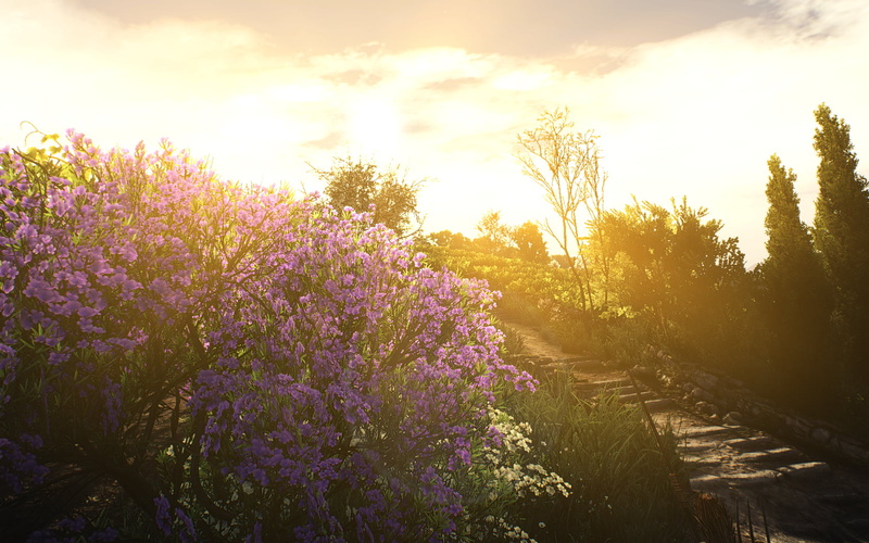 The Witcher 3: Wild Hunt, 720P, The Witcher, screen shot, Games posters, flower bow, The Witcher 3: Wild Hunt - Blood and Wine
