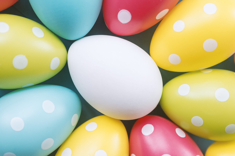 variation, indoors, multi colored, blue, eggs, celebration, group of objects, decoration, purple, easter, abundance, 4K, balloon, backgrounds, event, colorful