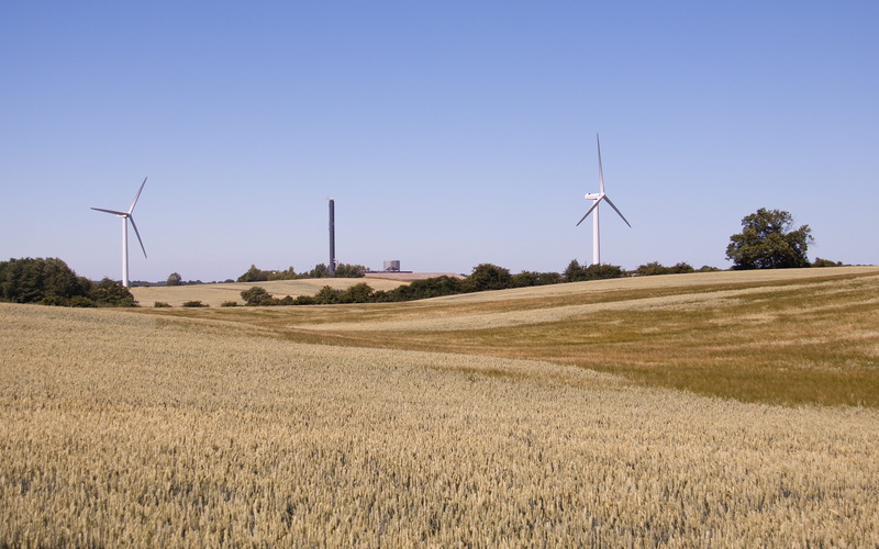 ripe, beauty in nature, mill, fields, plant, day, harvest, rural scene, yellow, silo, environmental conservation, sustainable resources, land, wind power