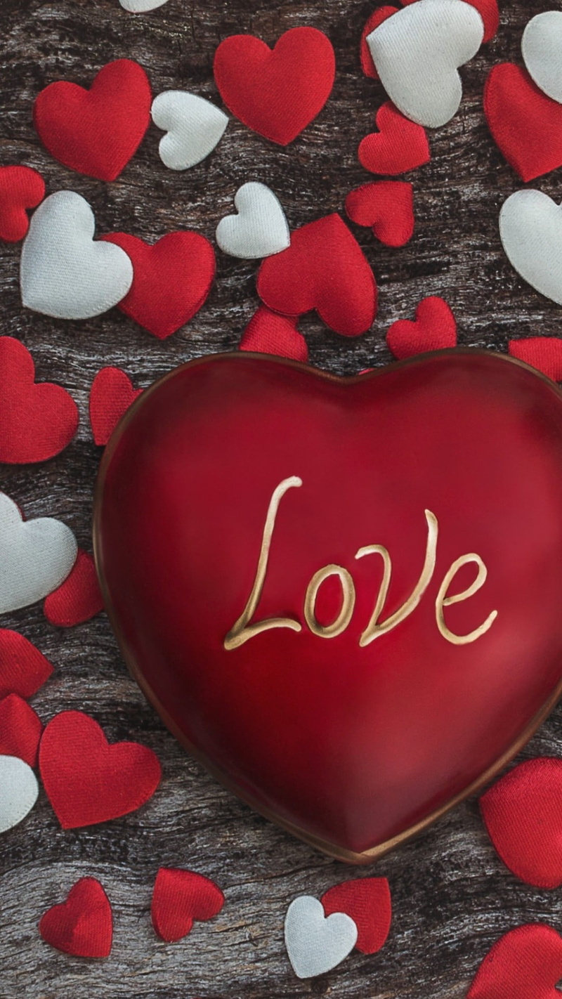 shape, communication, still life, celebration, 1080P, lot, Valentine Day, indoors, sweet food, cutout, valentine, food, high angle view, love, red, text