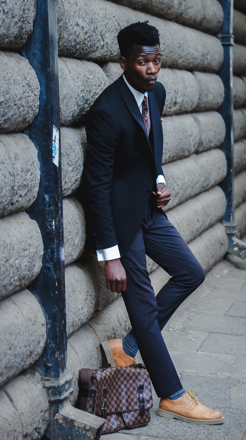 posing, model, kenya, business, fashion, standing, business man, menswear, day, elegant, african, africa, suit, businessman, adult, full length, male, one person