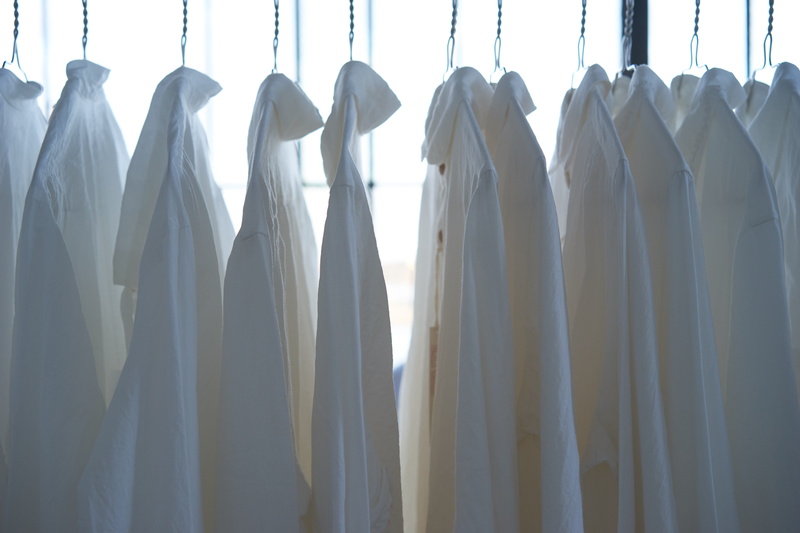 day, shirt, fashion, hanging, clean, laundry, coathanger, button down shirt, garment, dress, clothes, clothing, no people, formalwear, white color, in a row