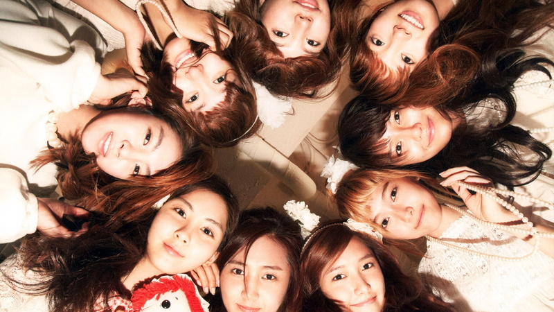 high angle view, innocence, portrait, girls, headshot, people, friendship, K-pop, Girls Generation, child, 1080P, hairstyle, group of people, emotion