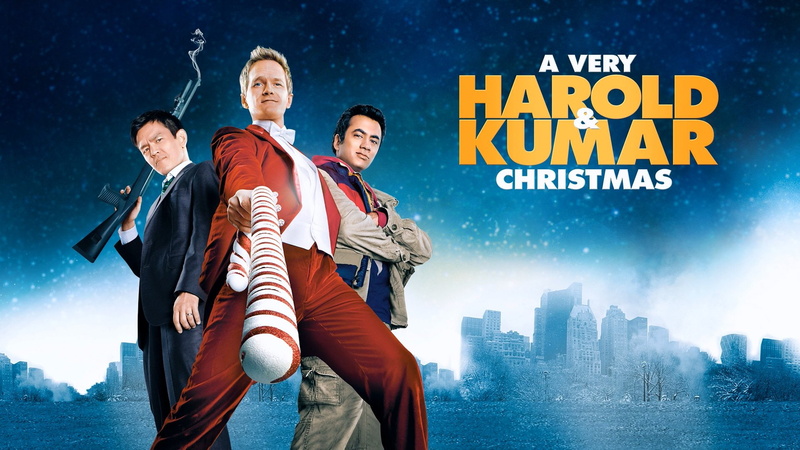 Kal Penn, Neil Patrick Harris, Movie, A Very Harold and Kumar Christmas, John Cho, Christmas, 1080P