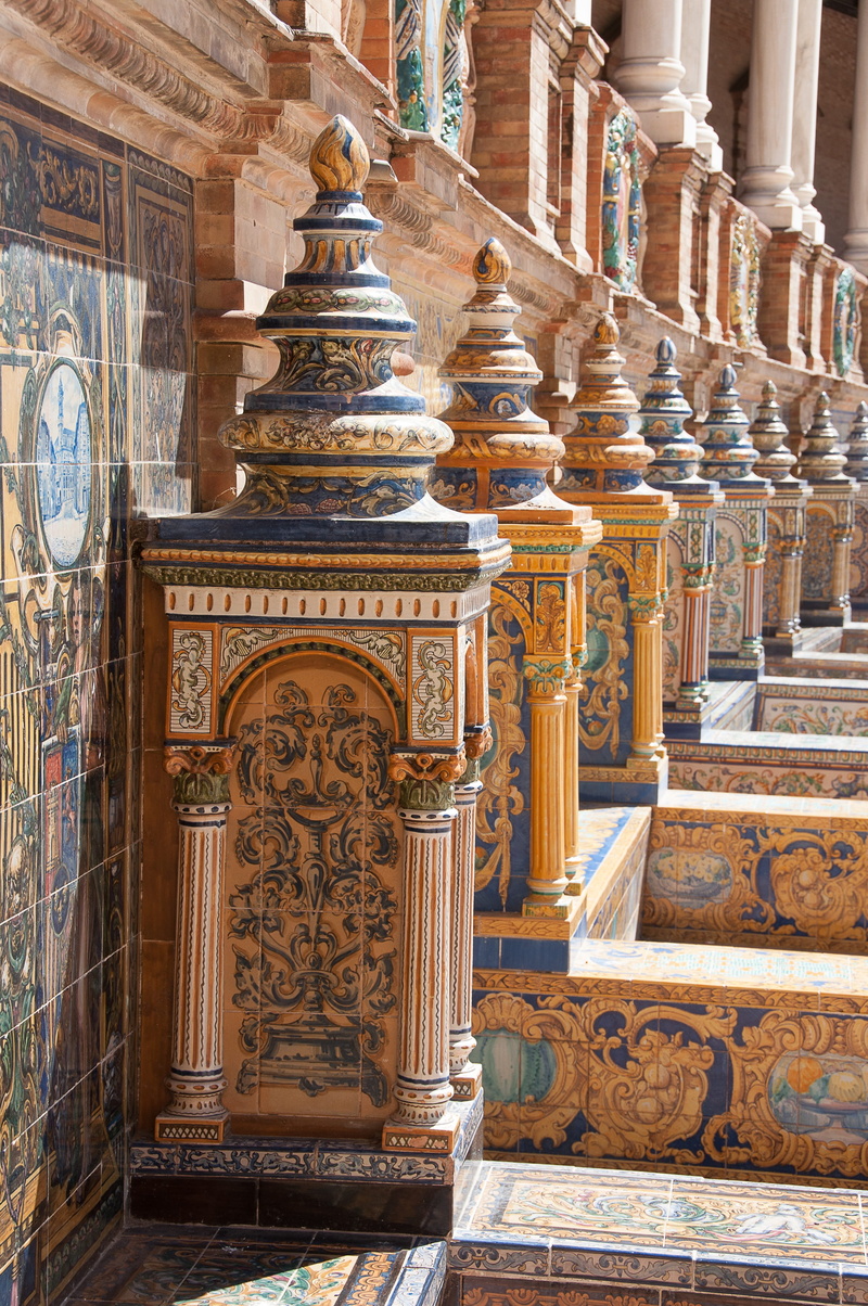 low angle view, 4K, travel destinations, instead of spain, day, built structure, building exterior, belief, history, the past, Seville, no people, architectural column