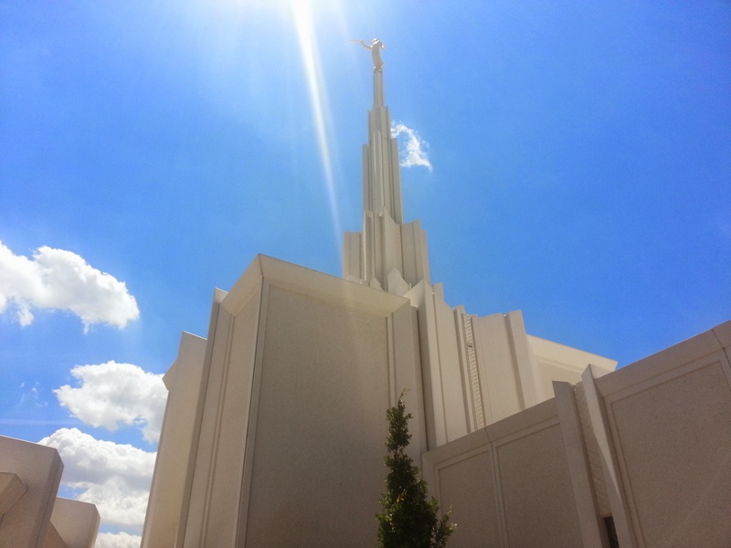 sunlight, sunbeam, sky, religion, day, outdoors, mormon, place of worship, low angle view, spirituality, belief, building exterior, no people, bright, building