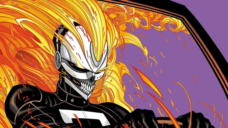 All-New Ghost Rider, architecture, multi colored, close-up, built structure, mural, Ghost Rider, day, low angle view, 1080P, human representation, yellow