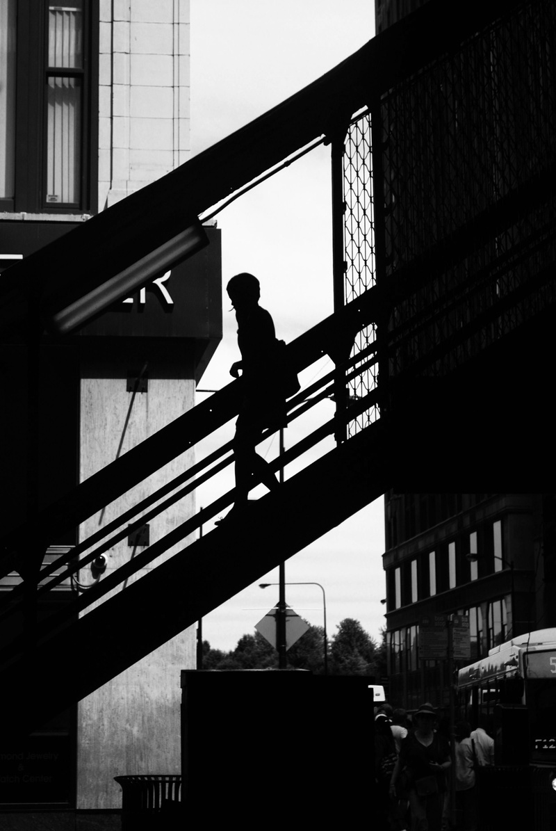 city, sky, photo, black And White, stairwell, architecture, stair, people, lifestyles, day, one Person, nature, outdoors, building, stairs, men, window