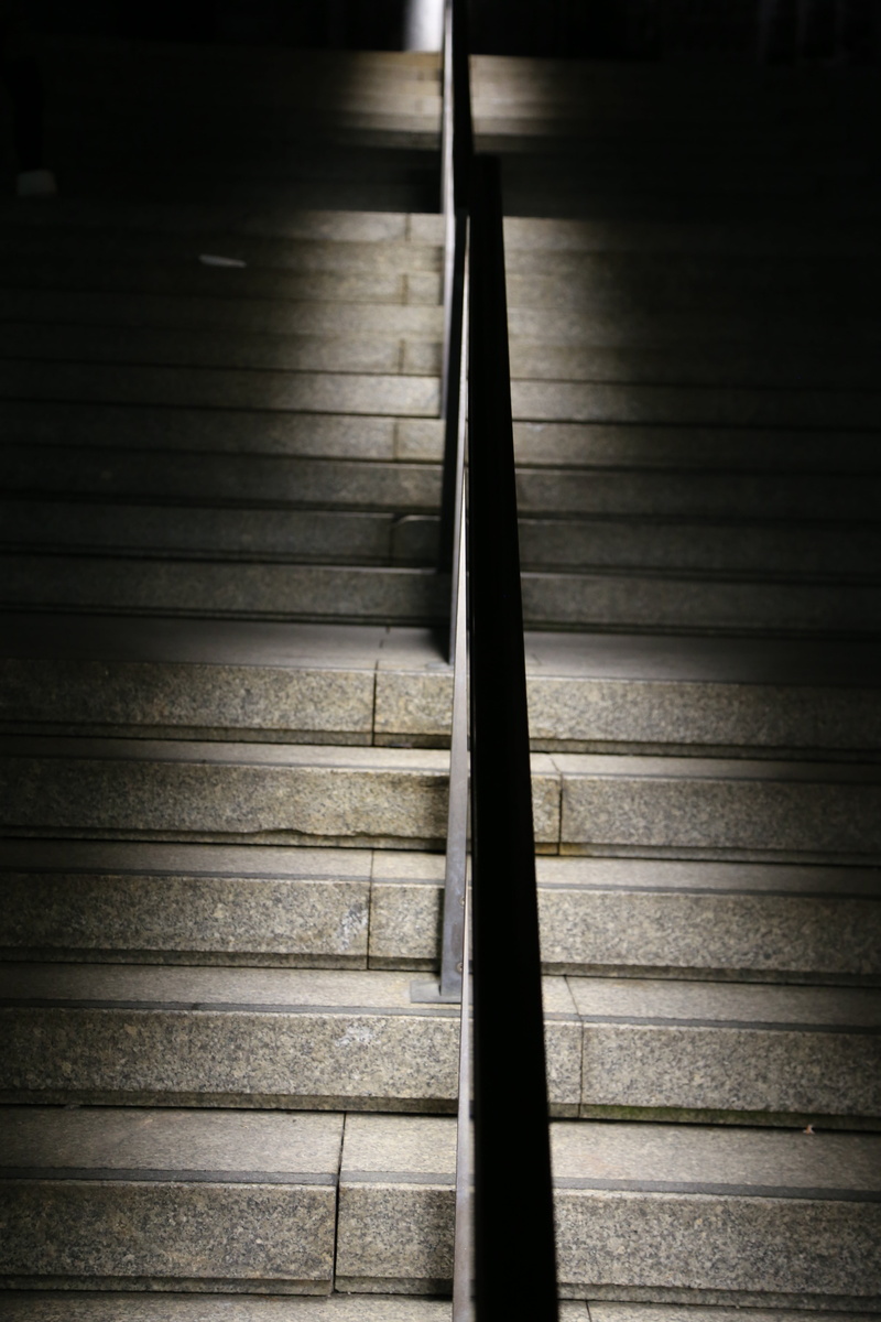 light, steps, rise, wood - material, dark, emergence, metal, night, no people, wall - building feature, architecture, lighting equipment, indoors, staircase