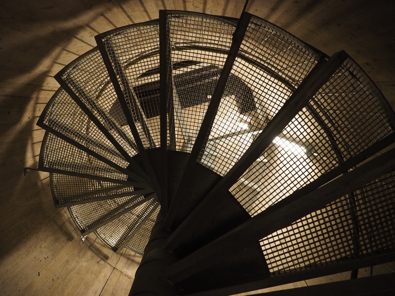 absence, wood - material, mesh steps, descent, architecture, steps and staircases, indoors, illuminated, steel grid, day, pattern, gradually, staircase finish