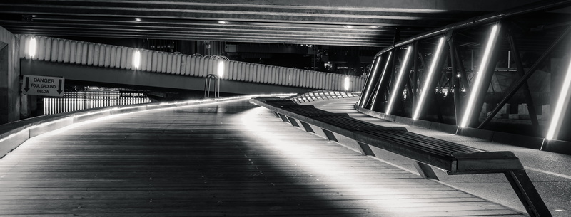 transportation, staircase, reflection, street, modern, blur, architecture, empty, urban, black-and-white, night, illuminated, motion, flooring, indoors