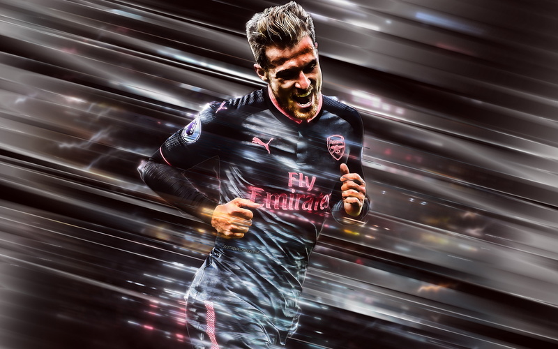 Arsenal F.C., Soccer, 4K, Welsh, Aaron Ramsey