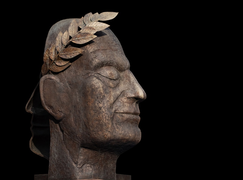 Statue, studio shot, romanempire, male likeness, politician, Sculpture, ancient, copy space, profile view, the past, Emperor, Military, nature, archaeology