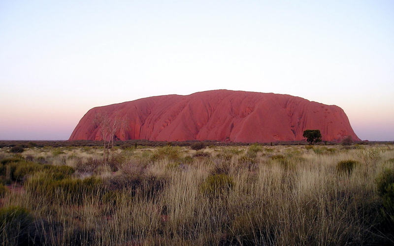 landscape, environment, nature, non-urban scene, tranquility, prairie, plant, field, no people, uluru, copy space, travel destinations, 1080P, ayres, scenics - nature