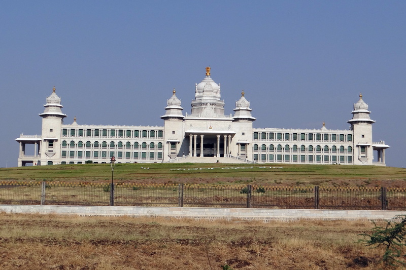 grass, tourism, dome, tower, travel, suvarna soudha, 2K, new, built structure, building, belgaum, sky, travel destinations, plant, india, nature, history