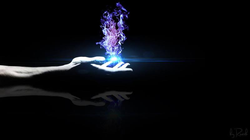 glowing, nature, one person, technology, hand, vitality, motion, human hand, purple, digital, touching, black background, 1080P, person, blue
