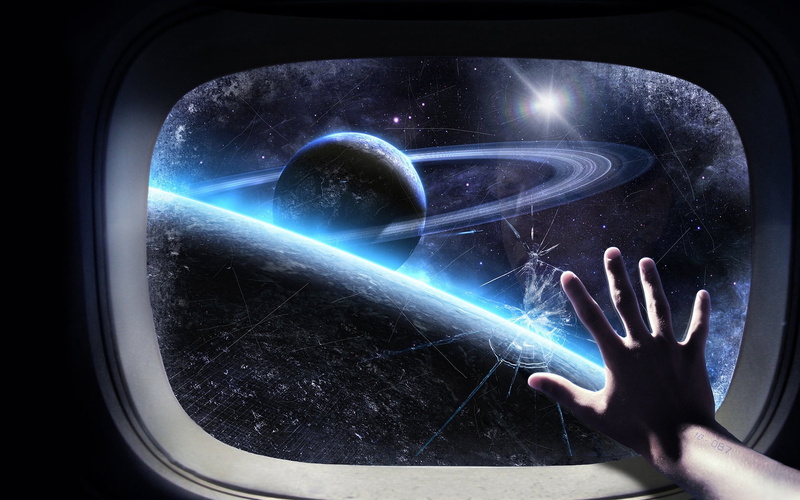 nature, orbit, touching, adult, craft, earth, speed, shiny, night, car, galaxy, digital composite, planet, human body part, traffic, finger, transportation