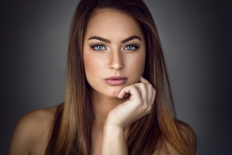 front view, glamour, beauty, thinking, looking at viewer, body part, looking at camera, natural beauty, young adult, model, human face, studio shot, adult