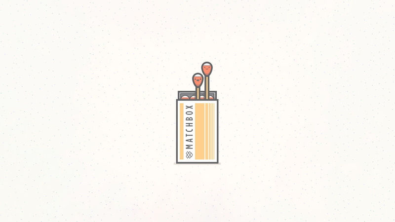 Matchbox, matches, 1080P, illustration, minimalism