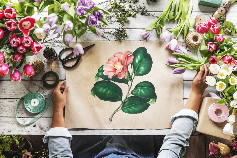 potted plant, gardening, romantic, flower head, creative, rose, decoration, ribbon, arrangement, floral, small business, directly above, present, lifestyles